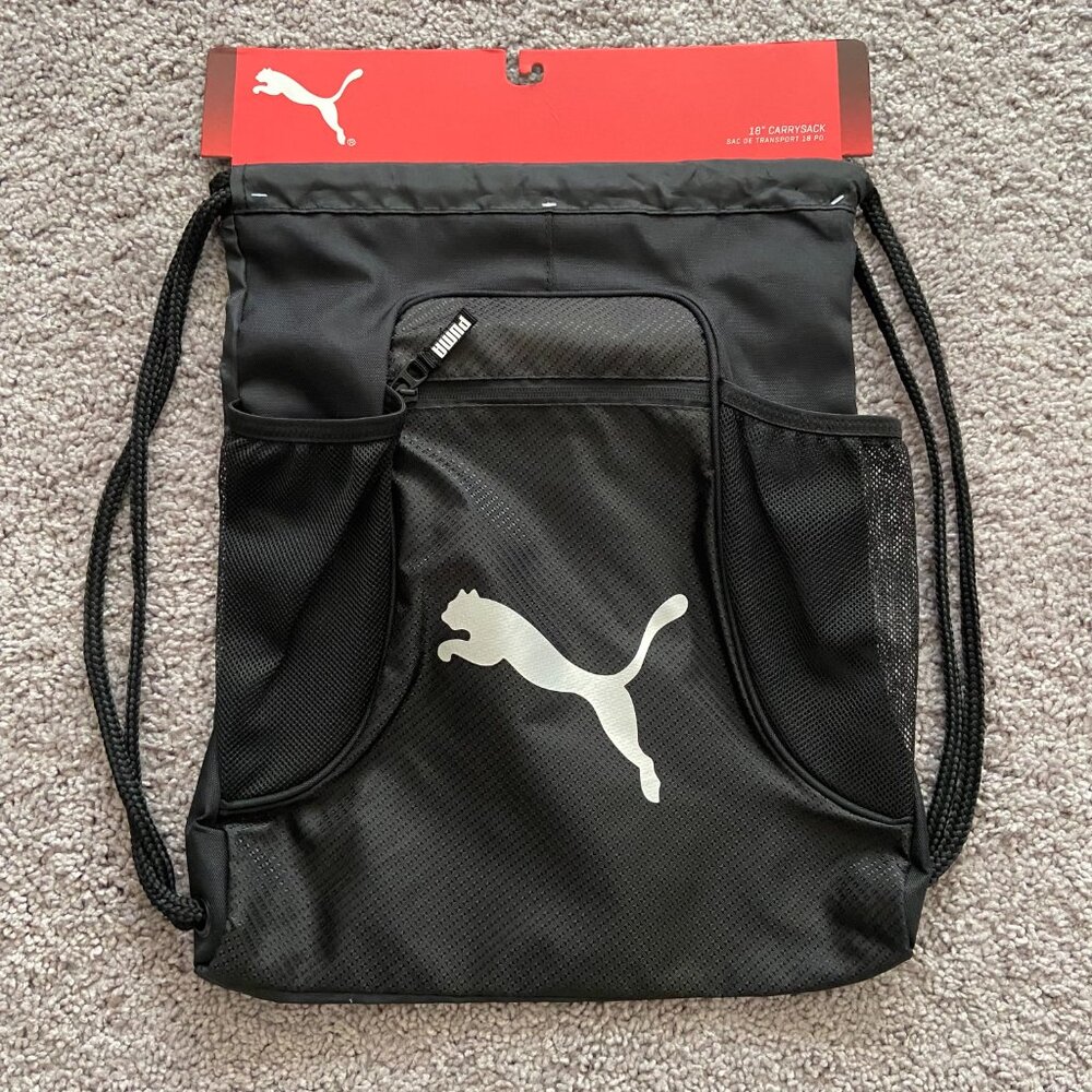 Boy's Black PUMA 18" CarrySack for Sports, Camping, Gym | Boy's PUMA Accessories